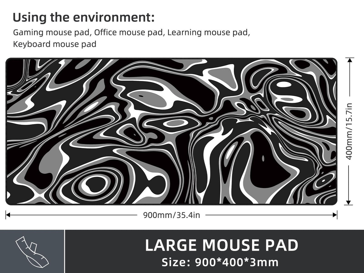 Rinaze Large Gaming Mouse Pad with Superior Micro-Weave Cloth, Extended Desk Mousepad with Stitched