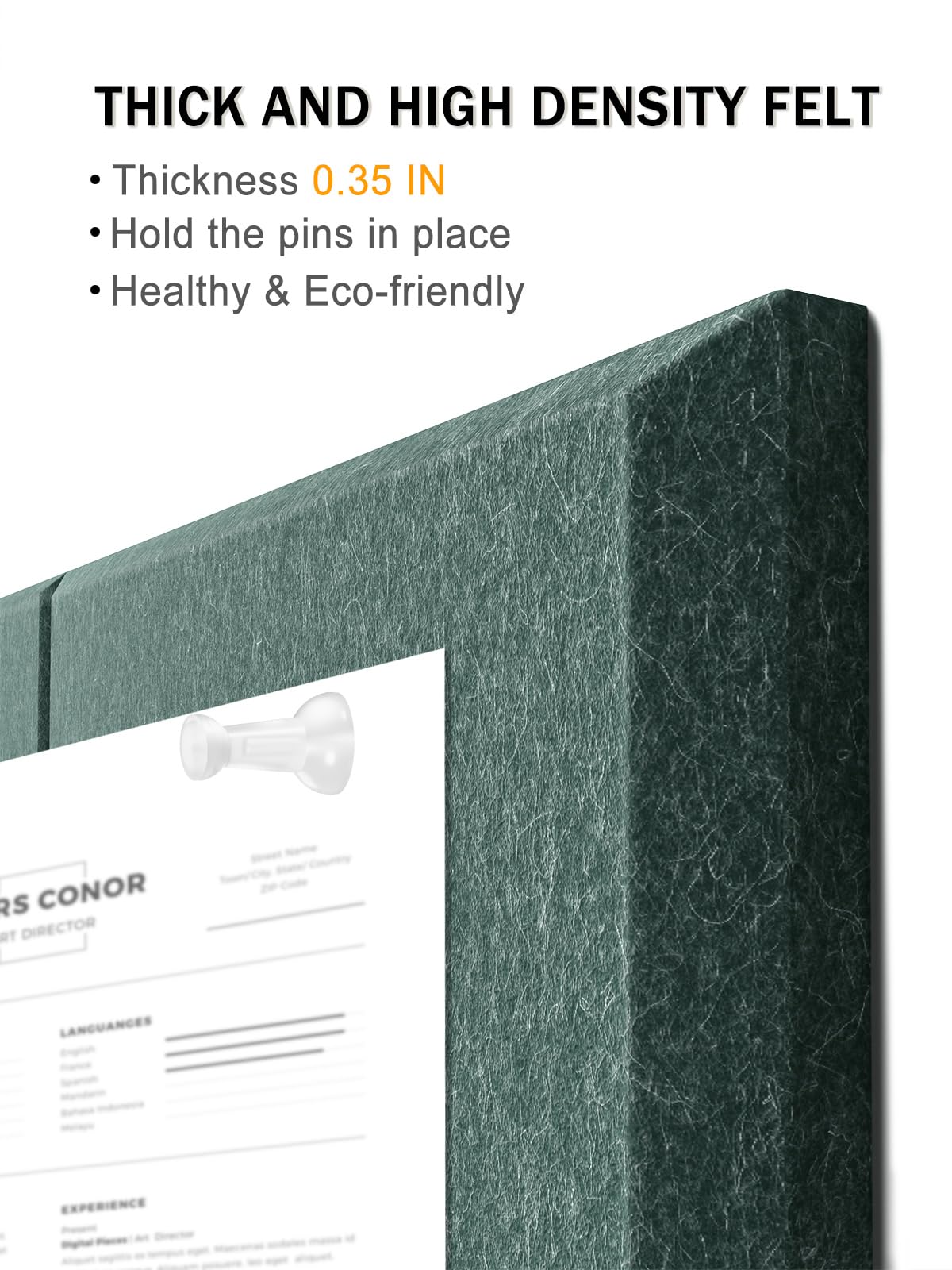 Hsurbtra Cork Board for Wall 24 x 18 Inch, 6 Pack Felt Bulletin Notice Board with Pushpins for