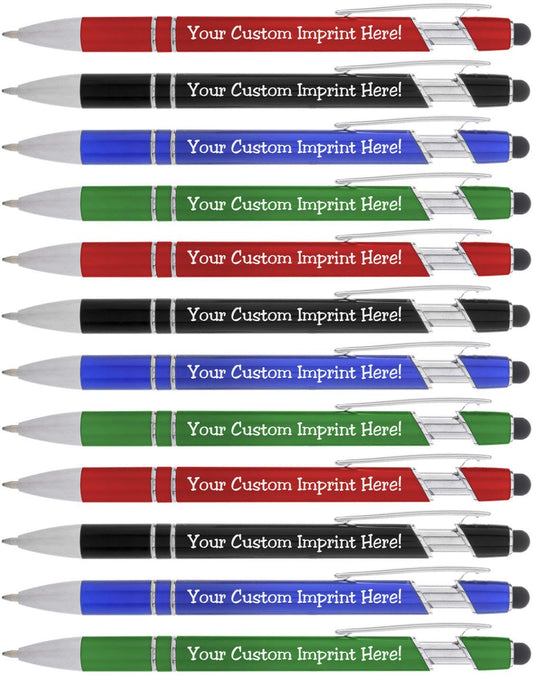 ExpressDesigns™ - Personalized Pens with Stylus - The Legacy - Custom Metallic Printed Name Pens
