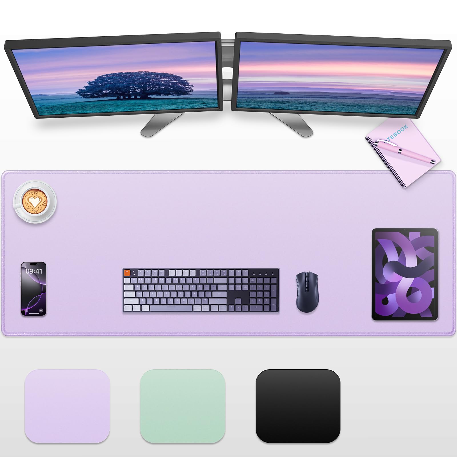 Canjoy Large Desk Mat, 47.2"x15.7" Full Size Desk Pad Big Computer Mousepad
