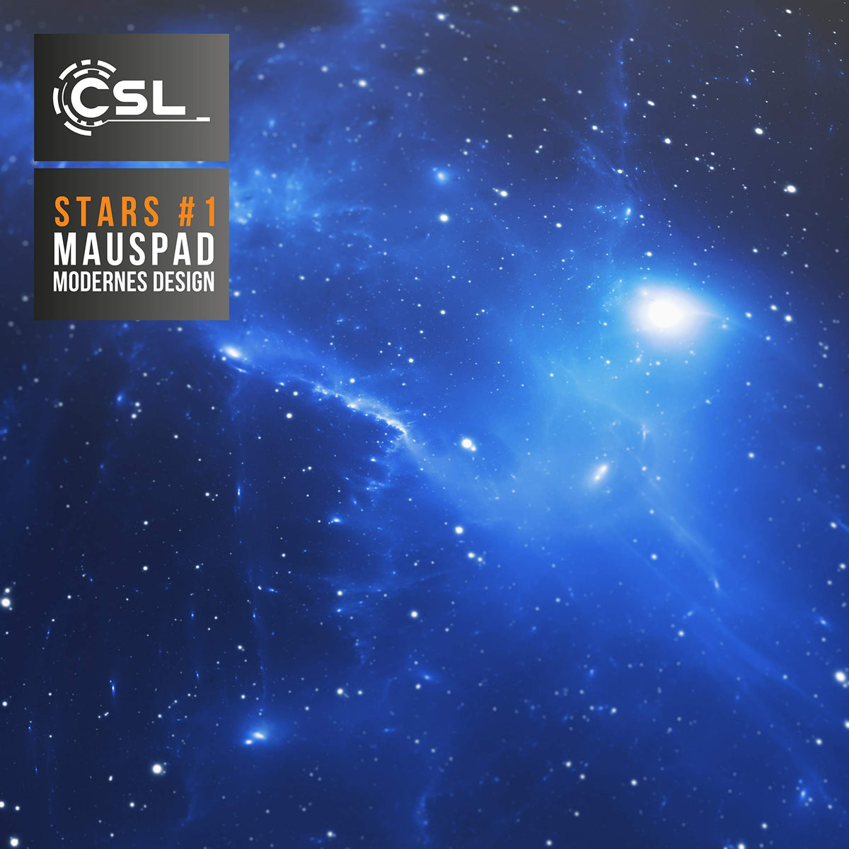 CSL - XXL Gaming Mouse Pad - Stars Design - 35 x 16 inches - extra large office mouse mat - finely