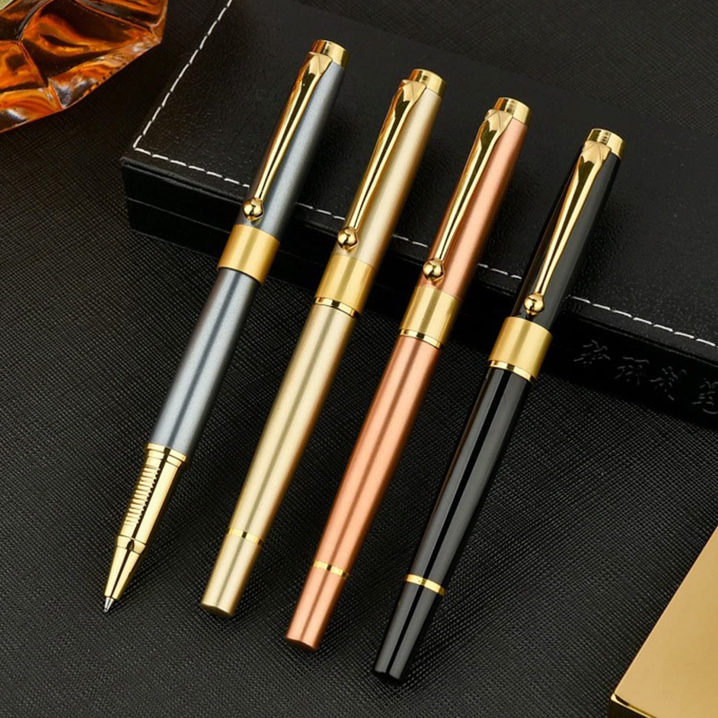 YIVONKA Ballpoint Pen Black Refill,Luxury Ballpoint Line width 0.5mm,Best Ball Pen Gift Set for Men