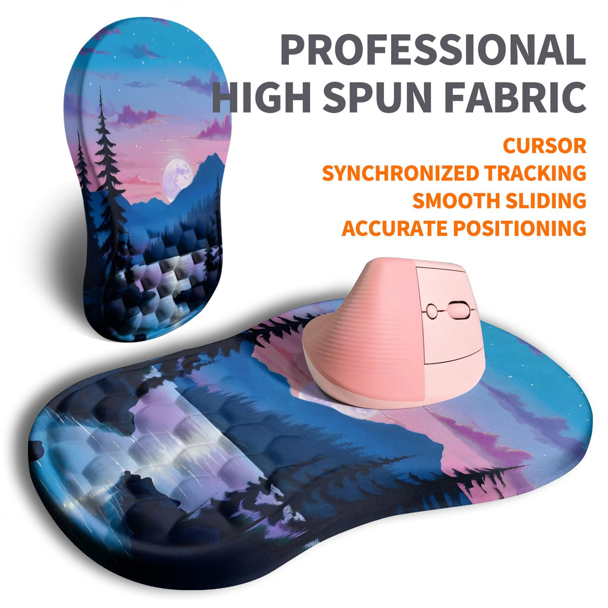 Armanza Ergonomic Joint Wrist Support Mouse Pad with Memory Foam Cushion Massage Bump, Carpal