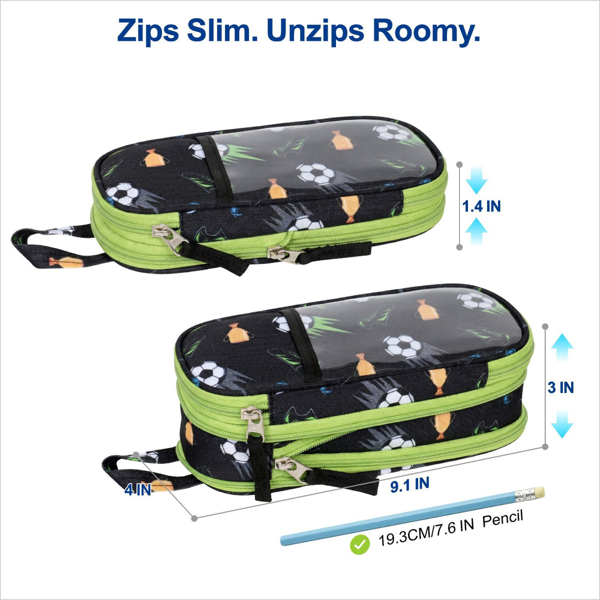 Bagseri Pencil Case for Boys - Expandable Cute Kids Pencil Case