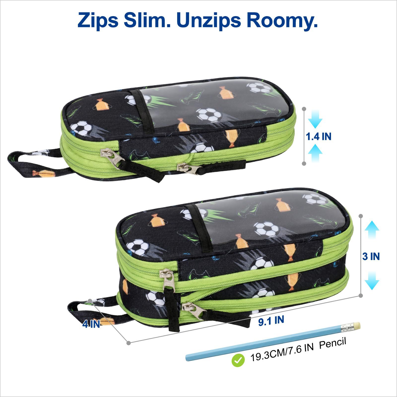 Bagseri Pencil Case for Boys - Expandable Cute Kids Pencil Case
