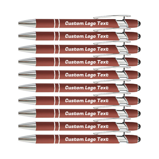 HEYZARDA Custom Pens Ballpoint with Stylus for Events, Wine, 50 Pcs