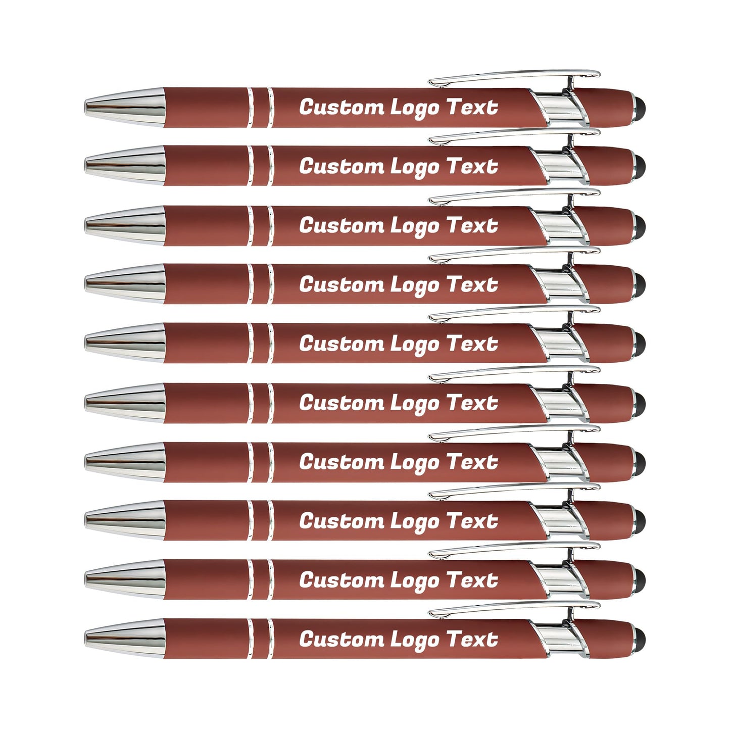 HEYZARDA Custom Pens Ballpoint with Stylus for Events, Wine, 20 Pcs