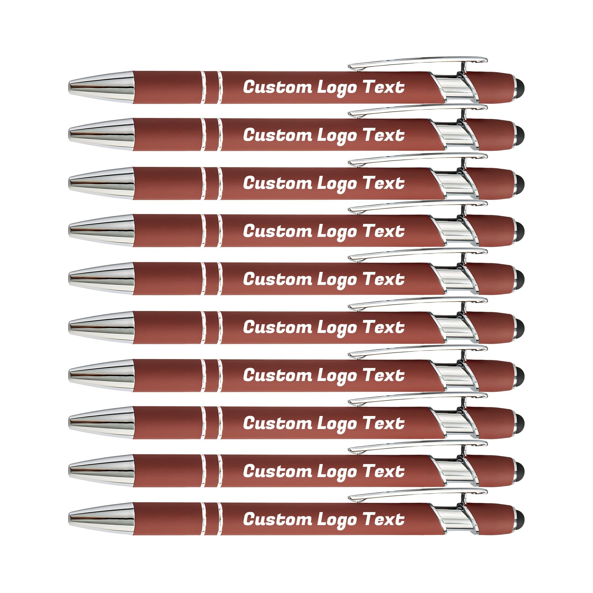 HEYZARDA Custom Pens Ballpoint with Stylus for Events, Wine, 20 Pcs