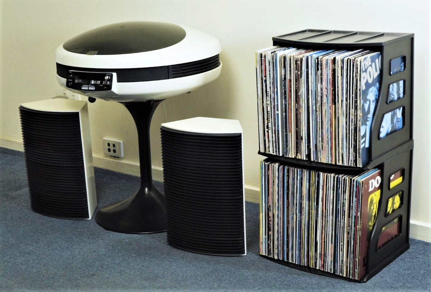 Binder Way - Vinyl Record Storage Holder, LP Box, Scrapbook 12x12 Paper Rack, Desktop Organizer