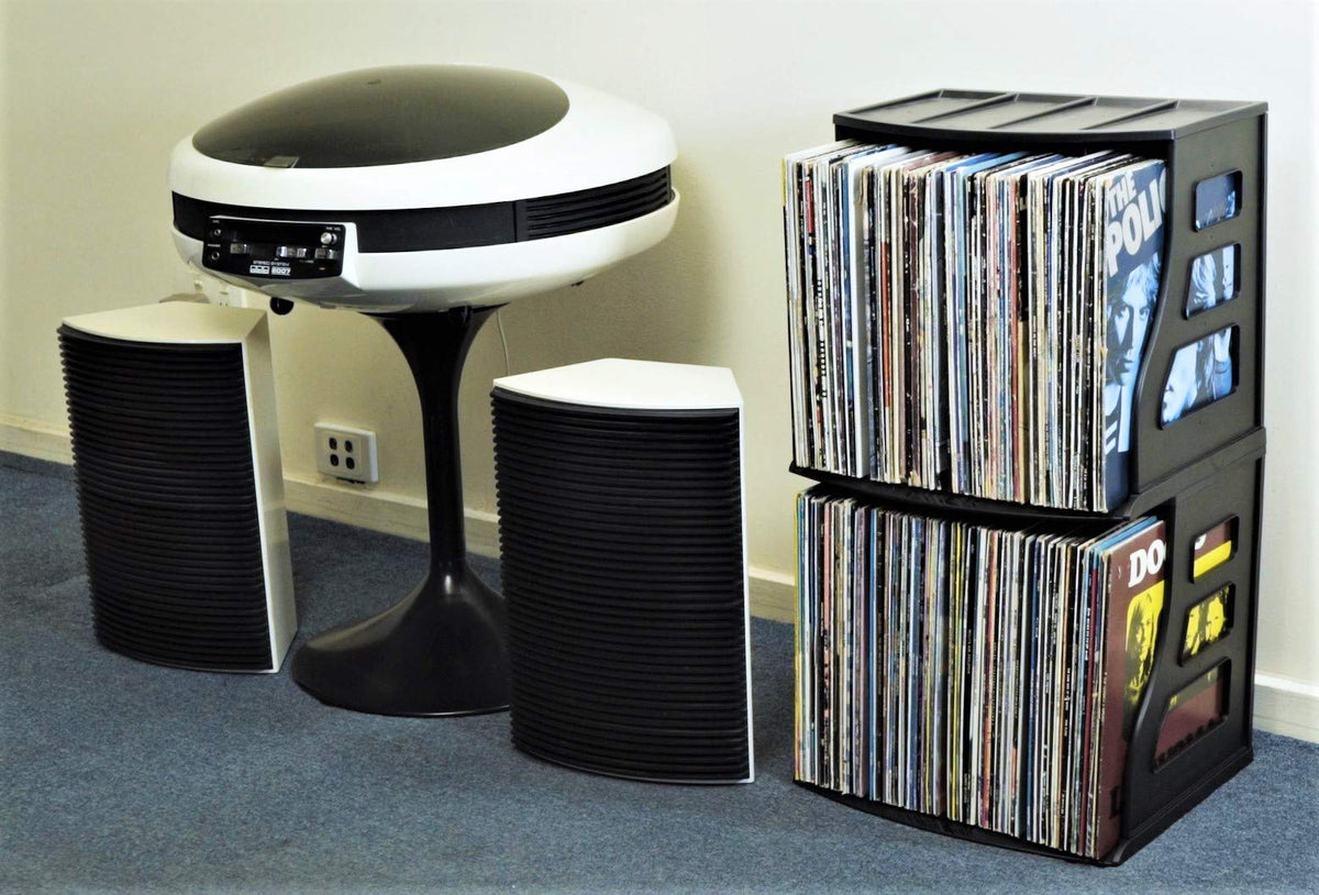 Binder Way - Vinyl Record Storage Holder, LP Box, Scrapbook 12x12 Paper Rack, Desktop Organizer