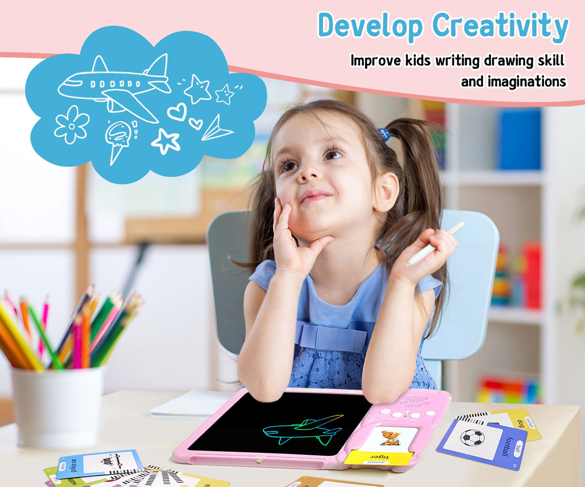 Rylai Toddler Toys Talking Flash Cards, Kindergarten Learning Resources 510 Sight Words with