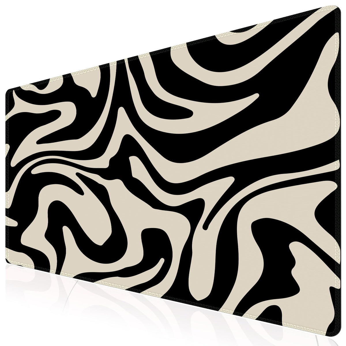 iCasso Desk Mat,Cute Desk Pad Mat,Black Topographic