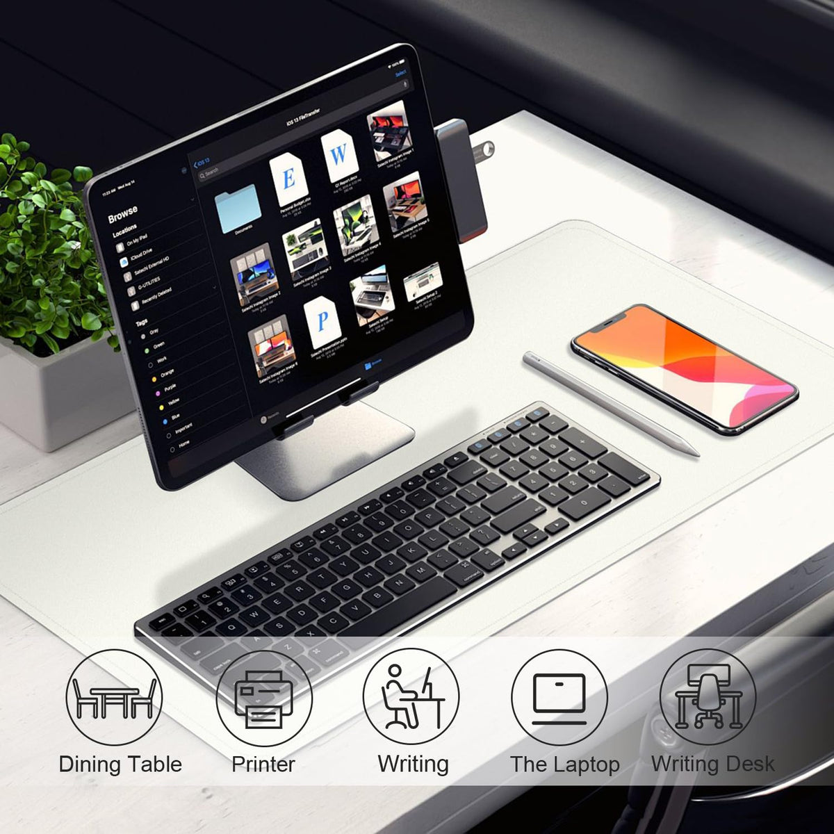 Leather Desk Pad Protector, 39.4'' X 17'' Large Mouse Pad, Office Desk Mat, Non-Slip PU Leather &