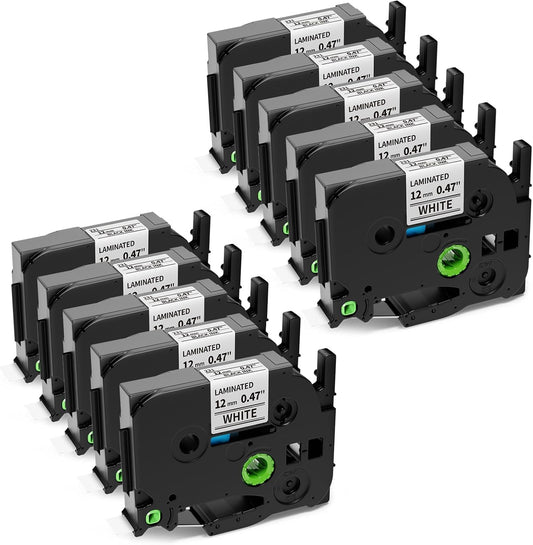 10-Pack TZe-231 TZ-231 Replacement for Brother P Touch Label Maker Tape