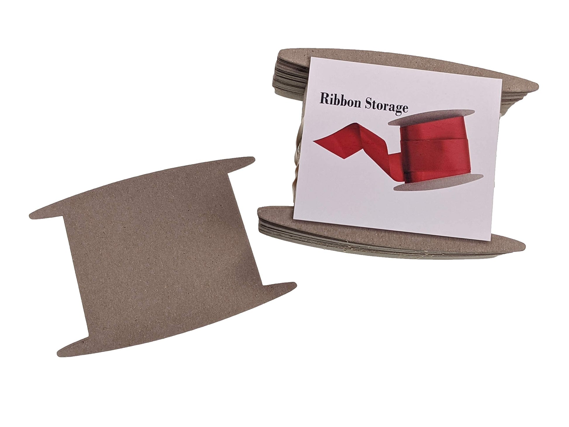 GiveThanks Ribbon Storage - 50 Spools, Wrapping Paper Organizer, Card, Large