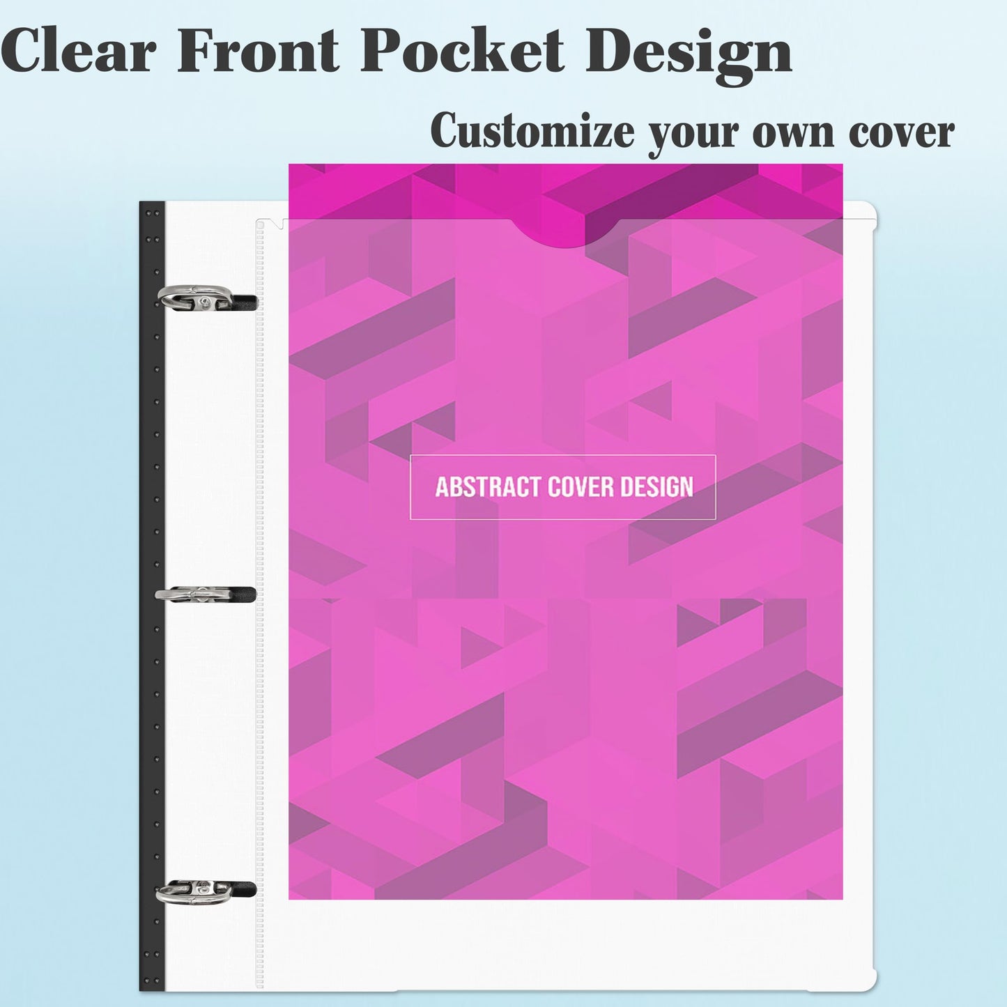 INFUN All-in-one Telescoping Binder Notebook-2PCS, Refillable 3 Ring Notebook Binder with 1 Plastic