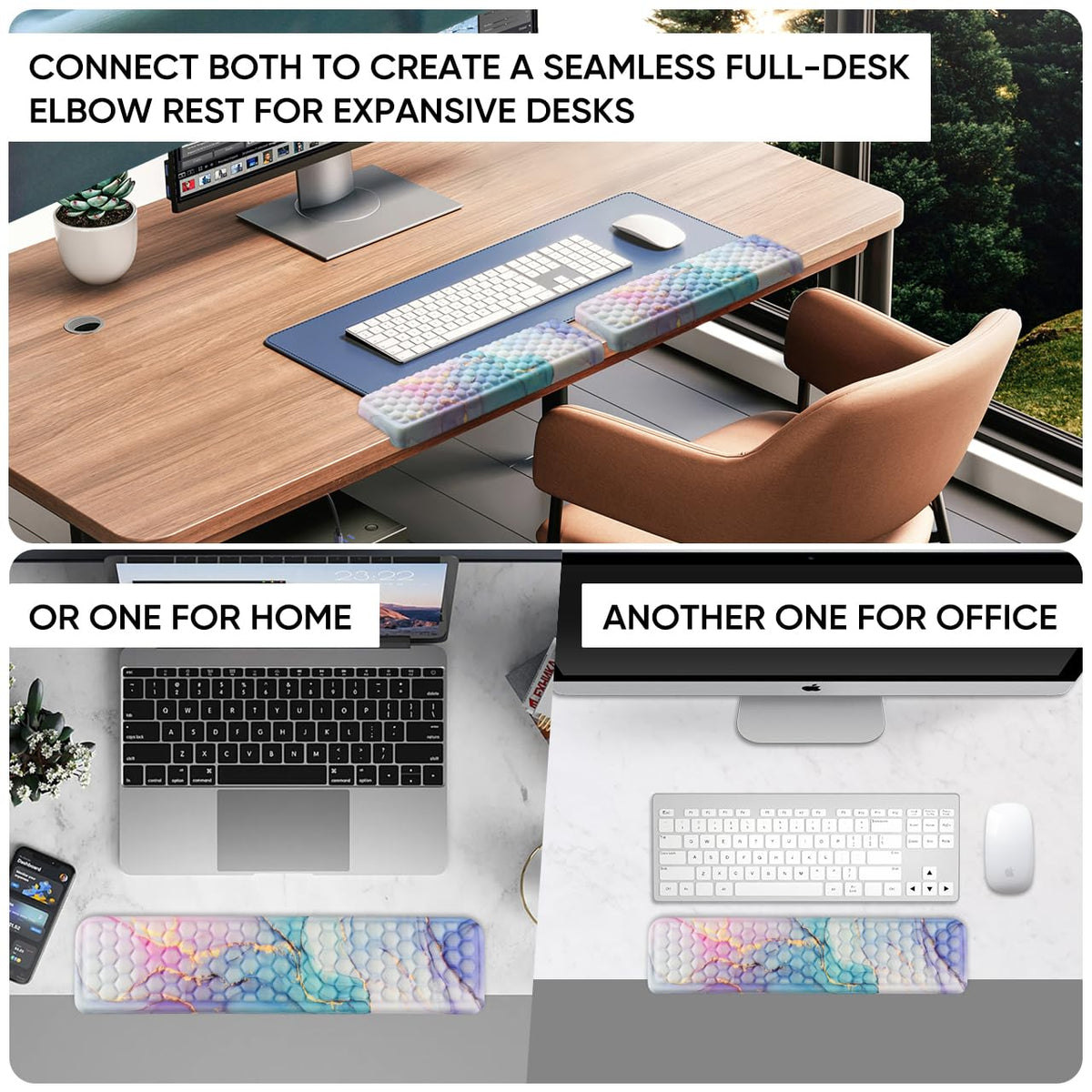 JIKIOU L-Shaped Desk Elbow Pad for Desk,Memory Foam Elbow Support Pad 2Pack