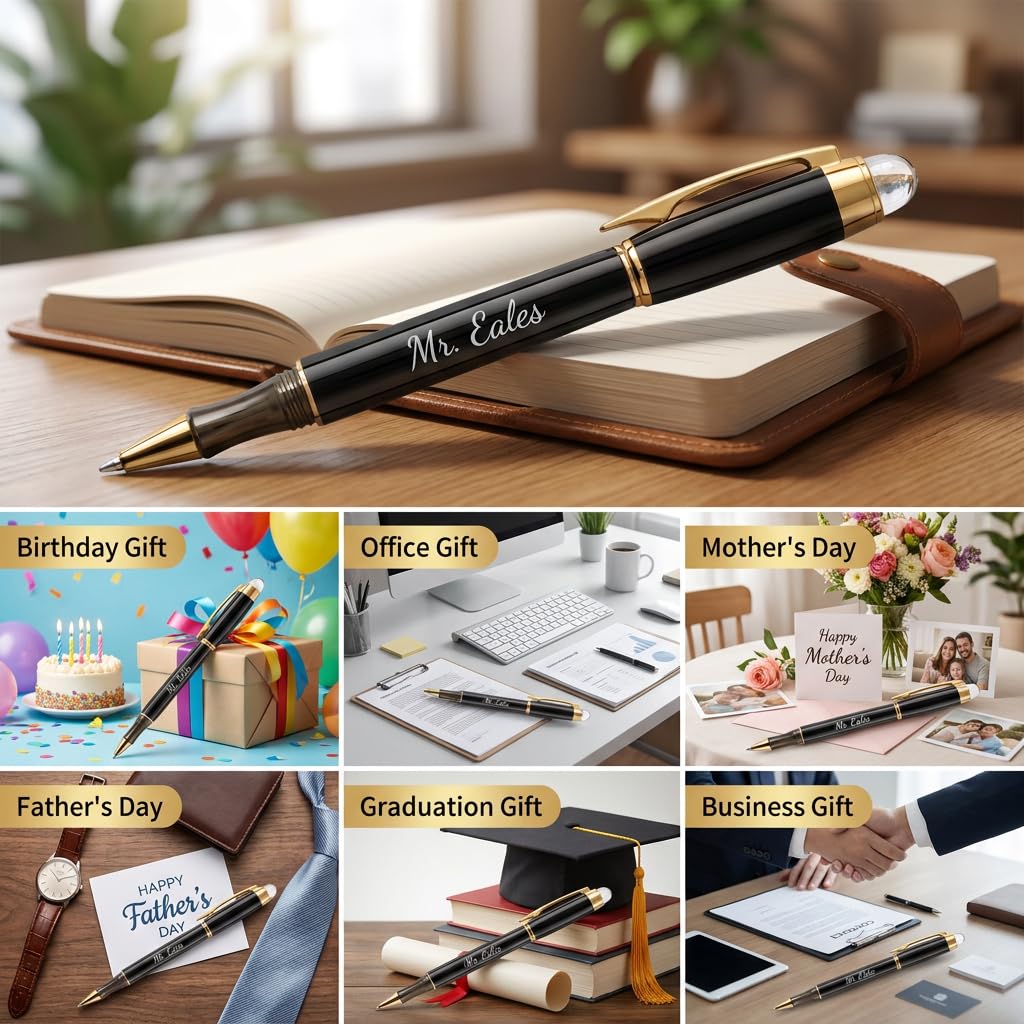 Personalized Luxury Roller Pen - Executive Pen Custom Your Name or Message