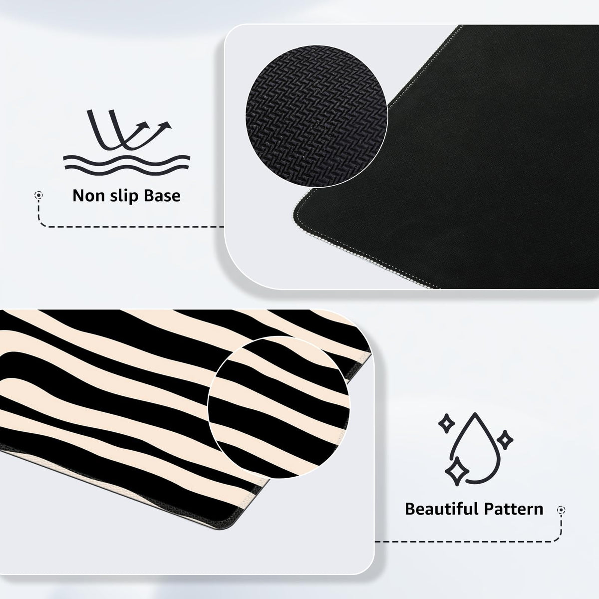 iCasso Gaming Mouse Pad (35.4x15.7 in), Keyboard Mouse Mat for Work, Curve