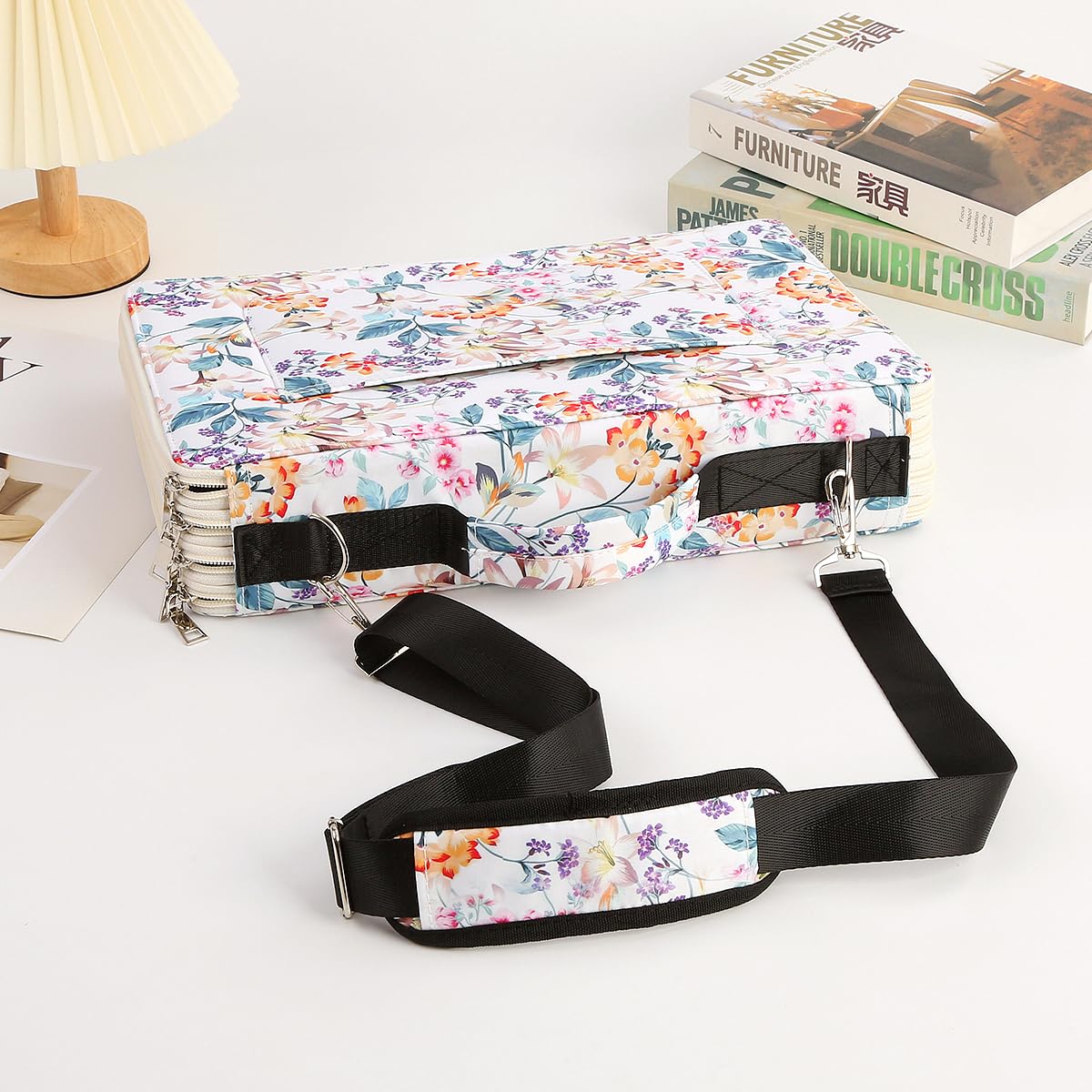 Lbxgap 384 Slots Colored Pencil Case With Handle & Shoulder Strap