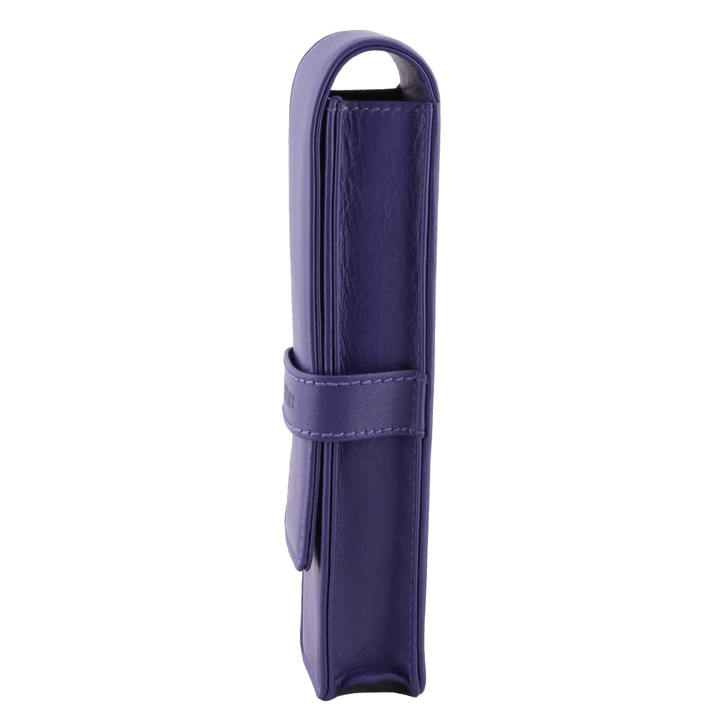 DiLoro Leather Double Pen Case Pencil Pouch Holder for Two Fountain Ballpoint Rollerball Pens and