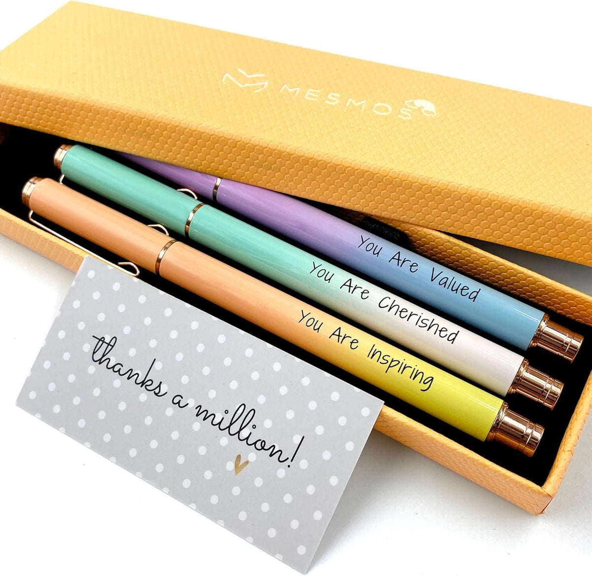MESMOS 3pk 0.7mm Fine Tip Gel Ink Pen Set, Thank You Gifts for Women, Aesthetic Journaling Teacher