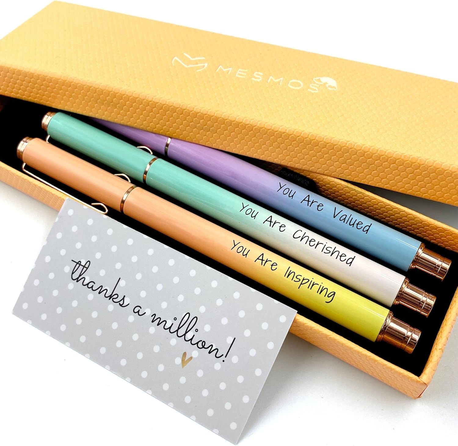 MESMOS 3pk 0.7mm Fine Tip Gel Ink Pen Set, Thank You Gifts for Women, Aesthetic Journaling Teacher