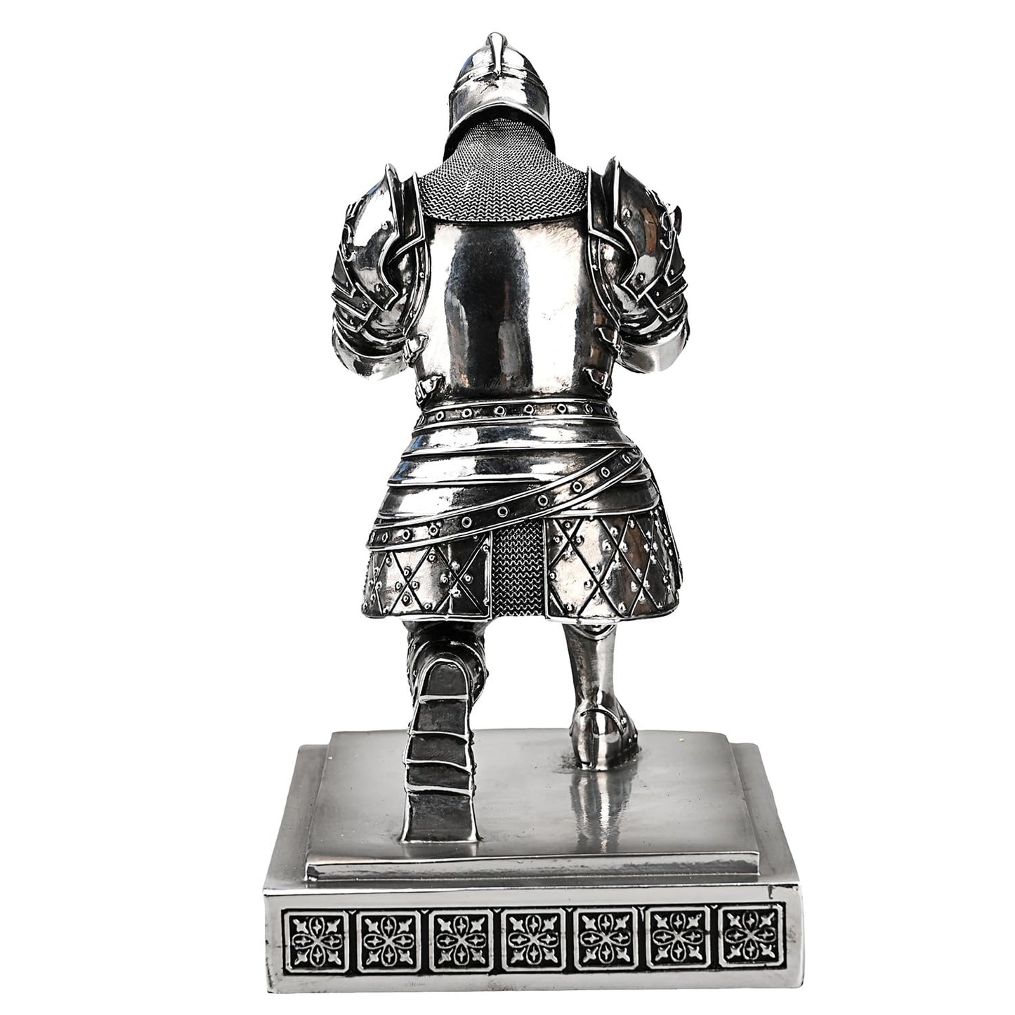 King's Guard Knight Pen Holder with a Letter Opener Desk Organizers Silver