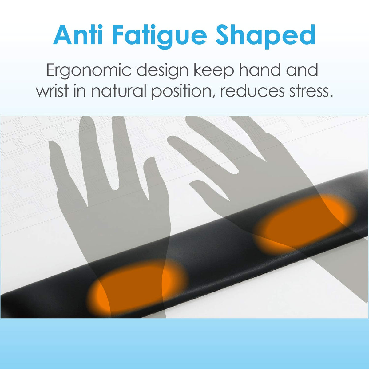 ELECOM Wrist Rest FITTIO Long Type Fatigue Reduction Ergonomic Design Comfortable Memory Foam Anti