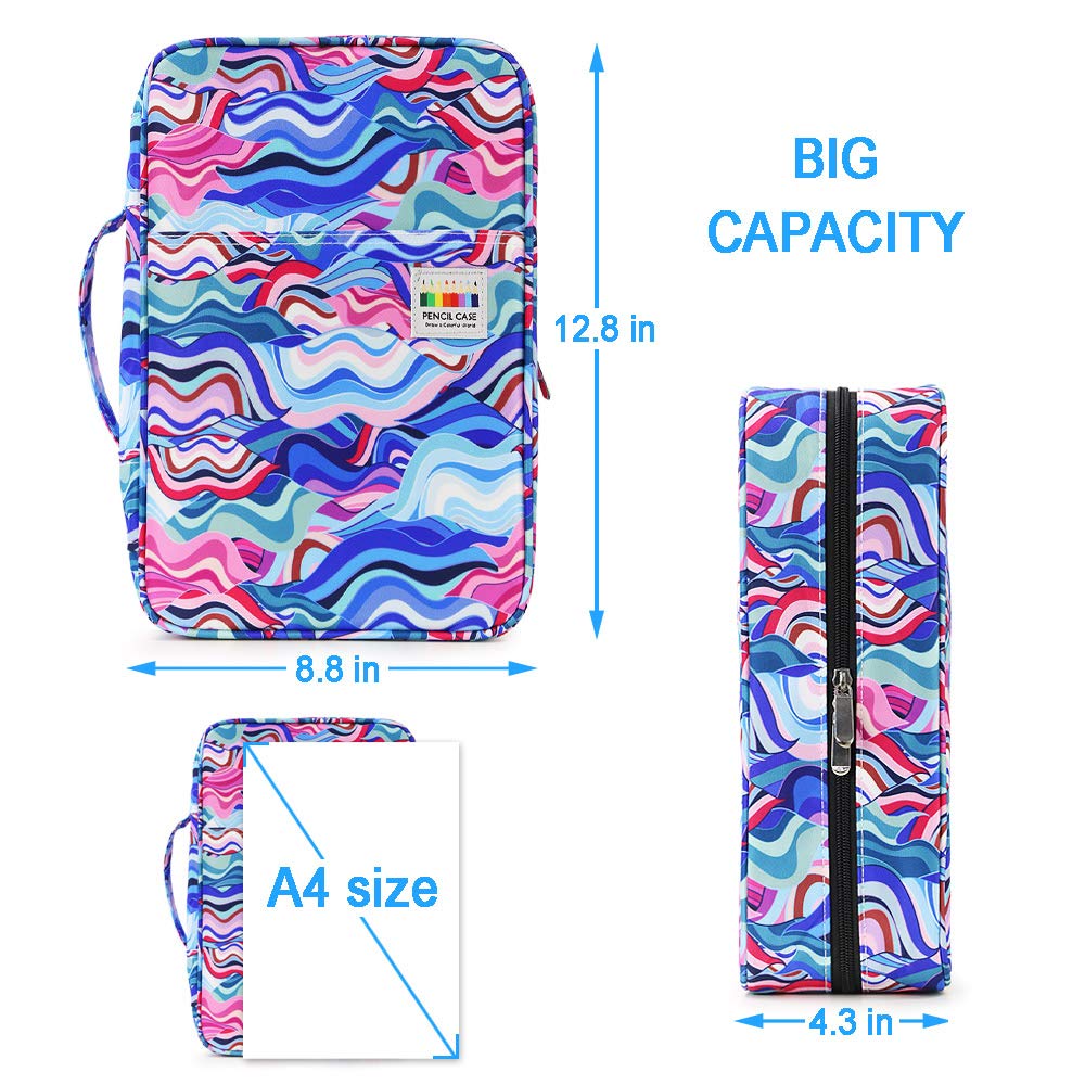 YOUSHARES Big Capacity Colored Pencil Case - 300 Slots large Pen Case Organizer with Multilayer