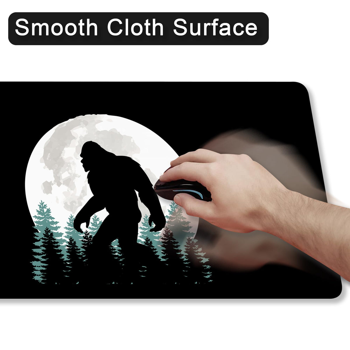 Desk Mat for Desktop,Extended Gaming Big Foot Forest Mouse Pad,Non-Slip Rubber Base Mousepad with