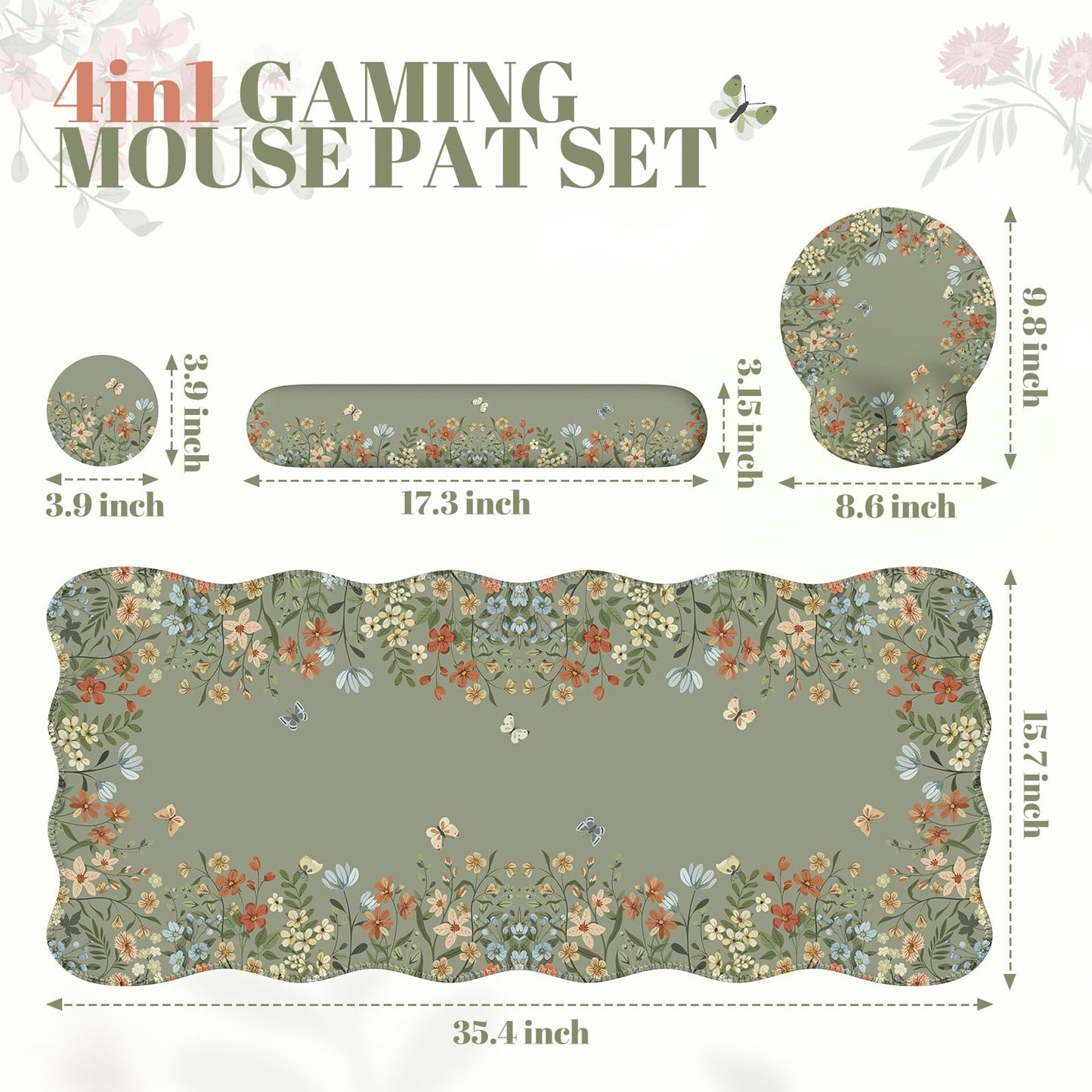 iCasso Keyboard Pad for Workspace, Green 35.4"x15.7" Desk Protector