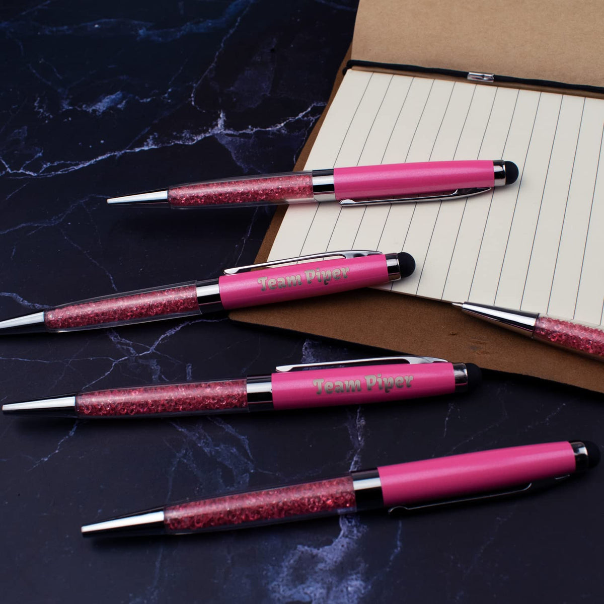 Ancolo Personalized Crystal Pens with Stylus Tip - Smooth Writing Set