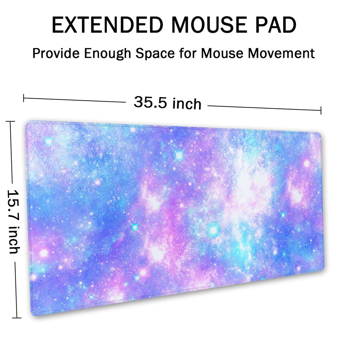 SSOIU Desk Mat,Large Mouse Pad 35.5" x 15.7" XXL Extended Gaming Mouse Pad Mat with Non-Slip Base
