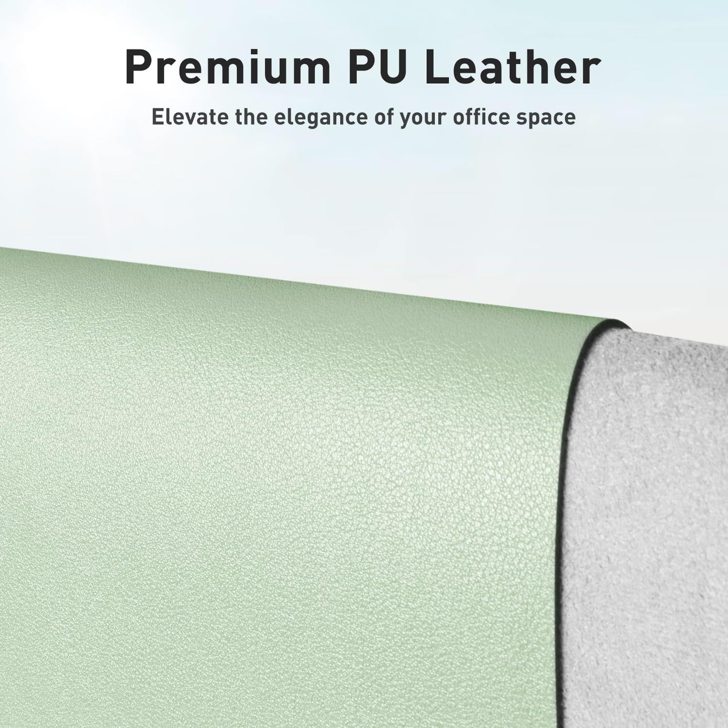 Aothia Large PU Leather Desk Pad Protector - Non-Slip Mouse Pad & Writing Mat for Office/Home