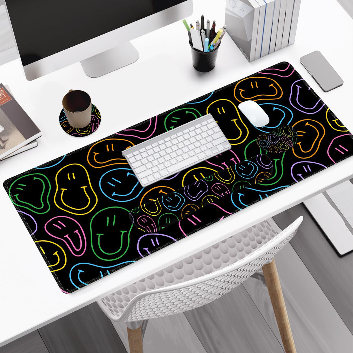NXZGO Large Gaming Mouse Pad Set, 4 in 1 Extended Keyboard Desk Mat with Wrist Rest, Computer Game