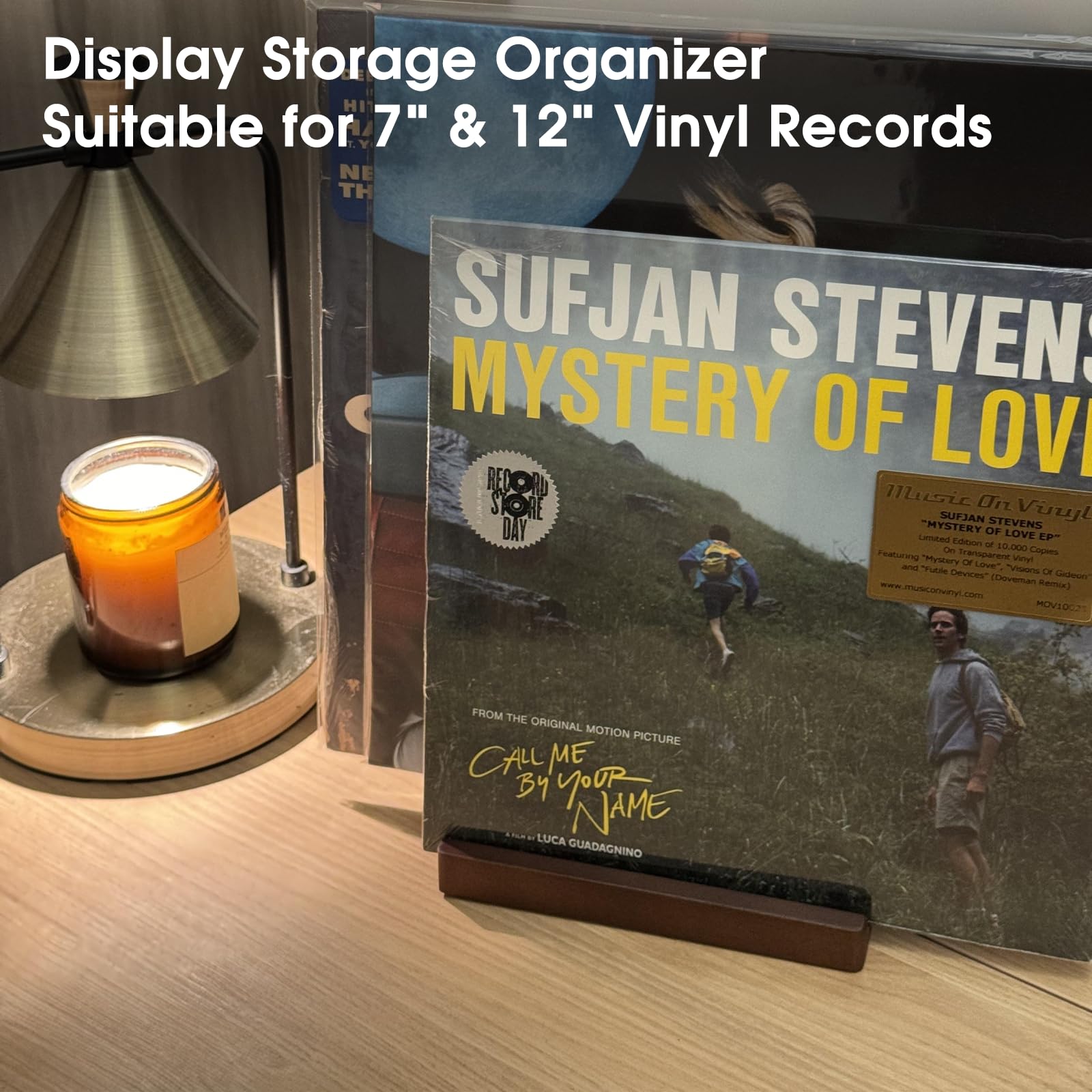 TAKMORK Record Holder Vinyl Display Storage: Vinyl Record Storage Holder Solid Wood Albums Stand