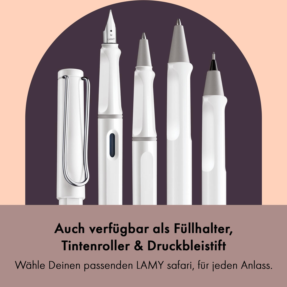 Lamy safari white - Ballpoint Pen with ergonomic grip & line width M - for pleasant long writing
