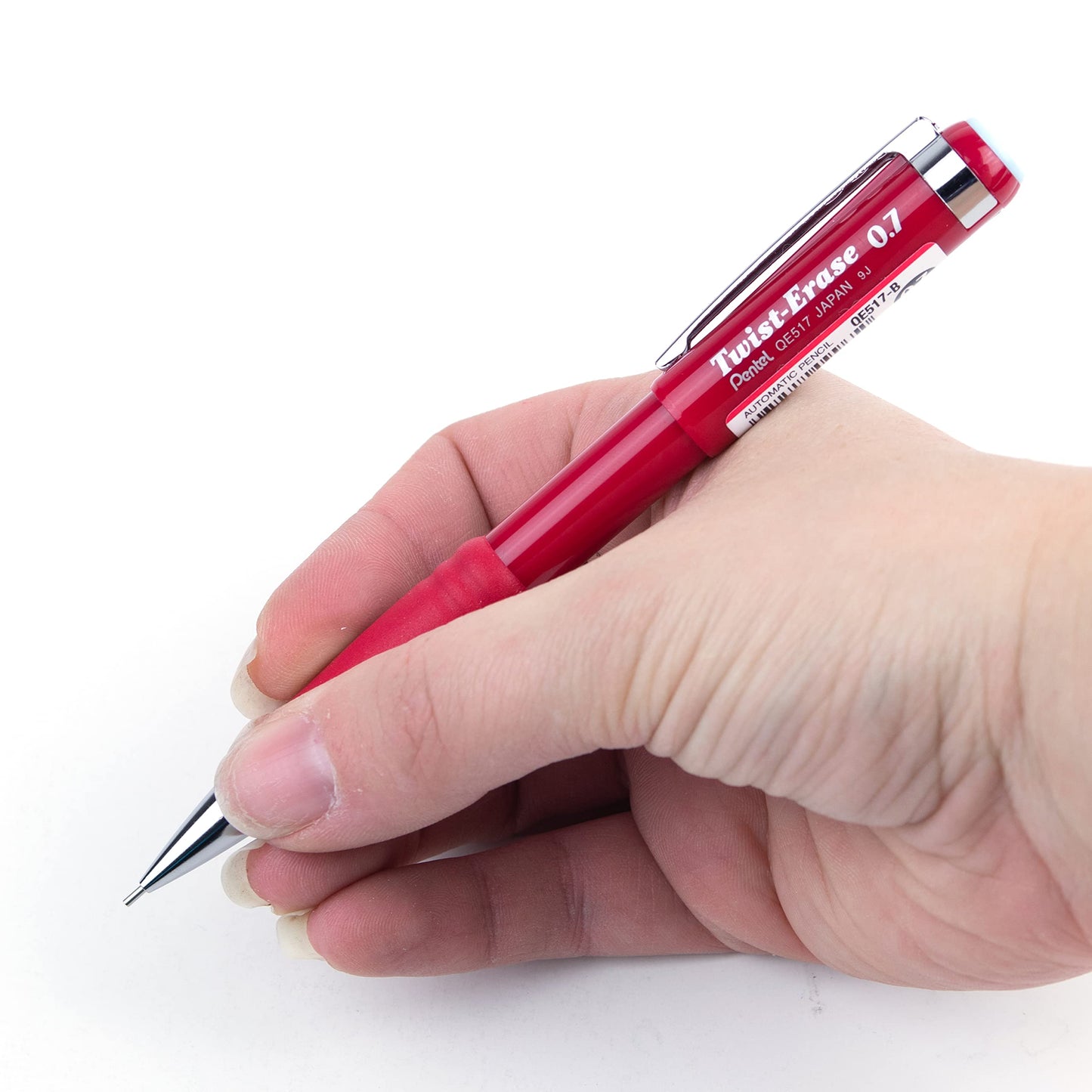 Pentel Twist-Erase III Mechanical Pencil (0.7mm), Red Barrel