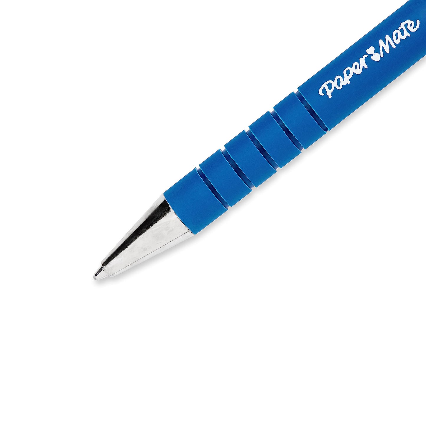 Paper Mate FlexGrip Ultra Retractable Ballpoint Pens, Recycled, Medium Point (1.0mm), Blue Ink, 12