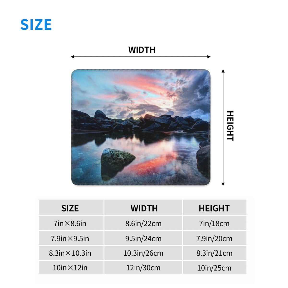 Custom Mouse Pad Personalized Add Your Own Photo Picture Text Mouse Mat with Anti-Slip Rubber Base