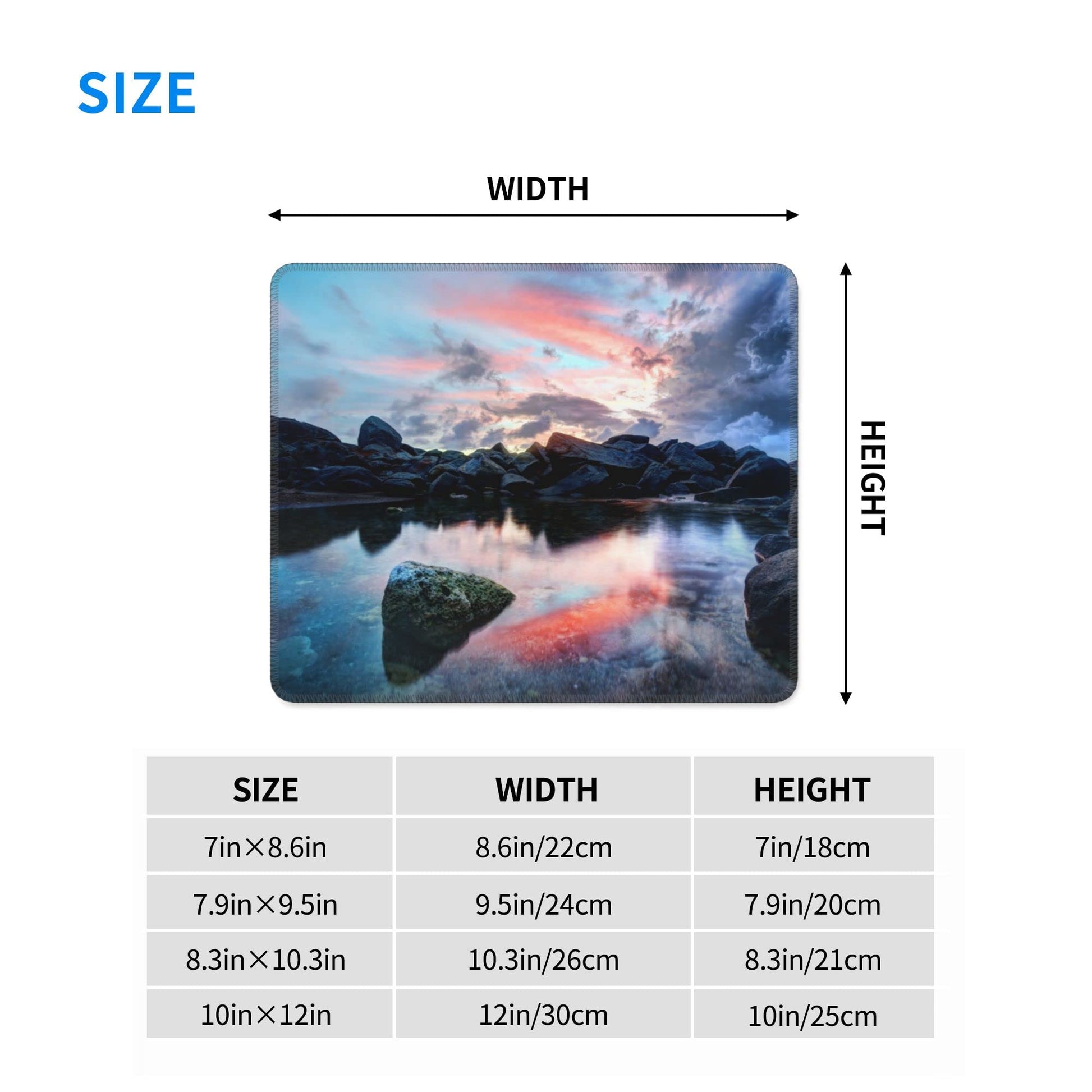 Custom Mouse Pad Personalized Add Your Own Photo Picture Text Mouse Mat with Anti-Slip Rubber Base