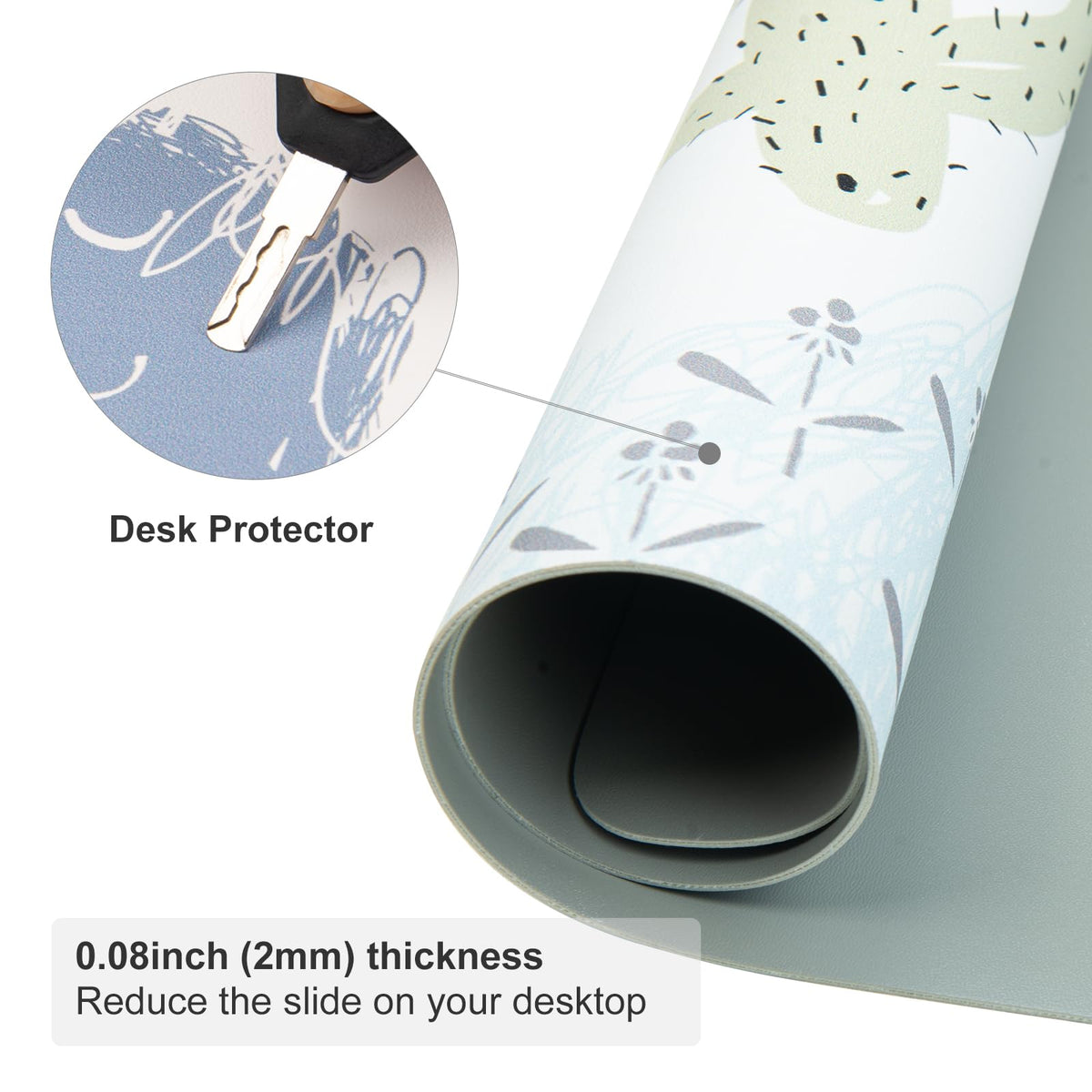 Faux Leather Large Mouse Pad, Office Desk Mat, 31.5"x15.7", Minimalist