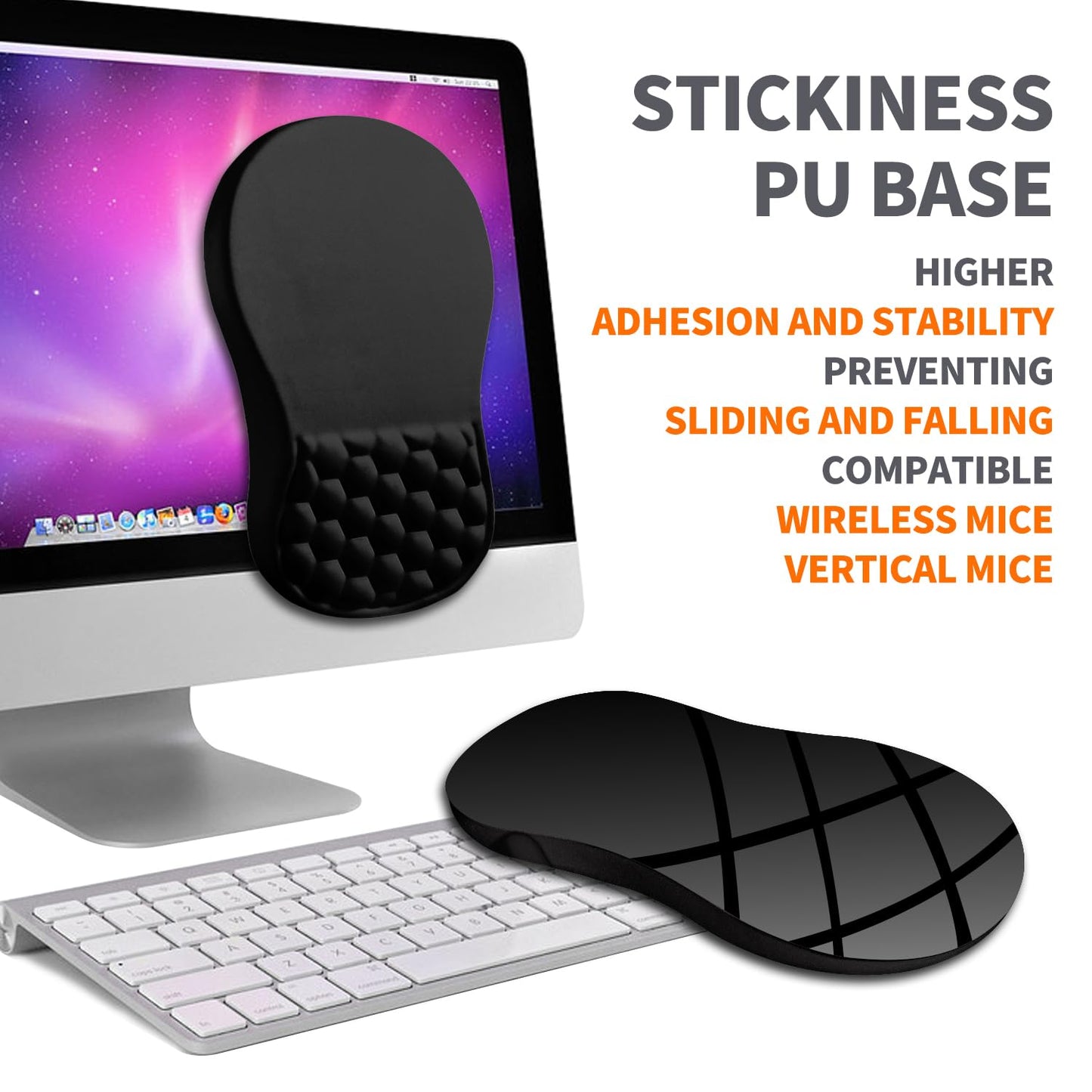 Armanza Ergonomic Joint Wrist Support Mouse Pad with Memory Foam Cushion Massage Bump, Carpal