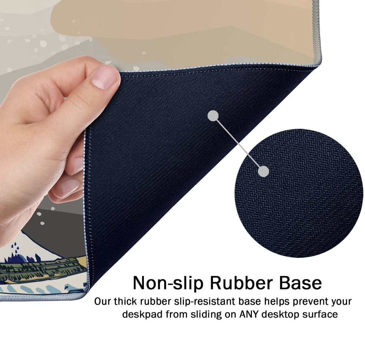 SSOIU Extended Gaming Mouse Pad (35.5x15.7 in), Large Stable Rubber Base Mousepad with Stitched