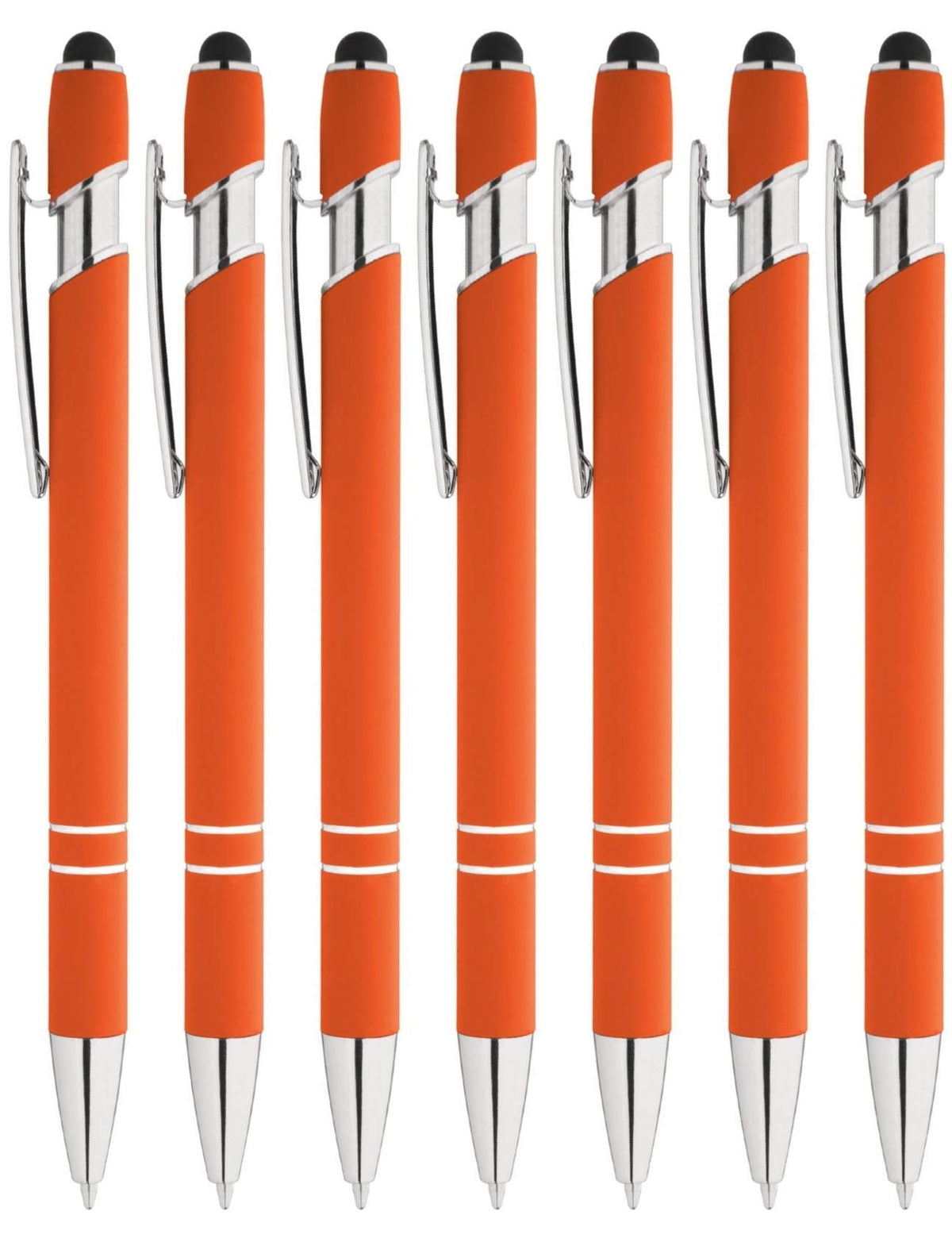 Express Pencils Rainbow Rubberized Soft Touch Ballpoint Pen with Stylus Tip is a stylish, premium