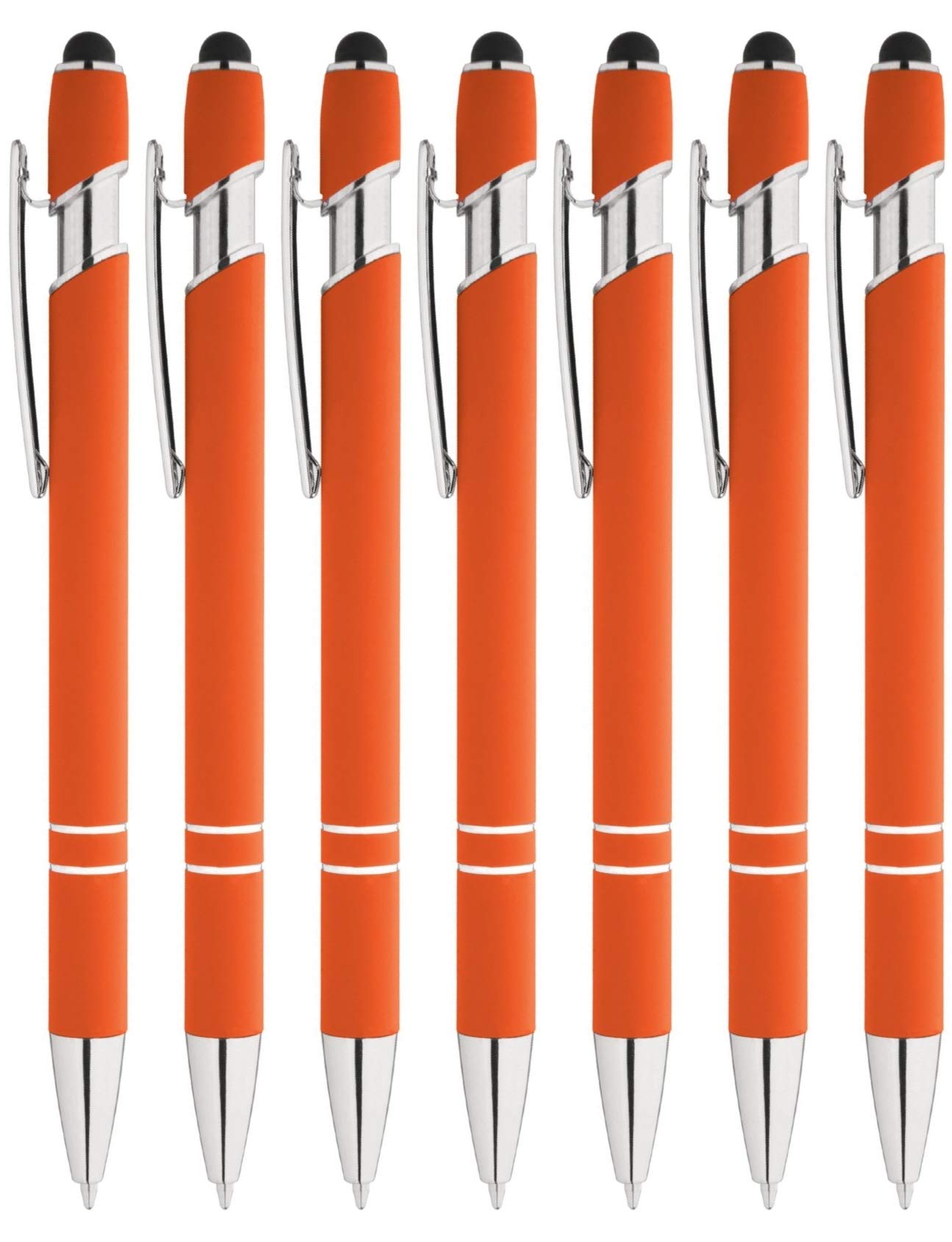 Express Pencils Rainbow Rubberized Soft Touch Ballpoint Pen with Stylus Tip is a stylish, premium
