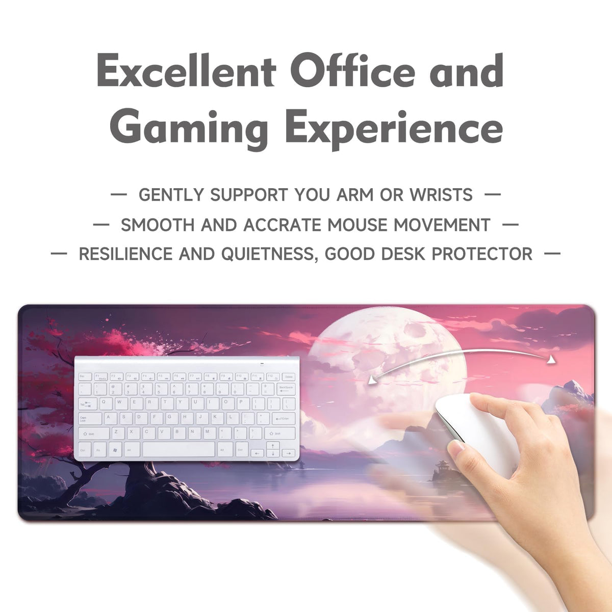 Mouse Pad Gaming Mouse Pad Desk Pad XL Large Mouse Mat Keyboard Mat Office Desk Decor