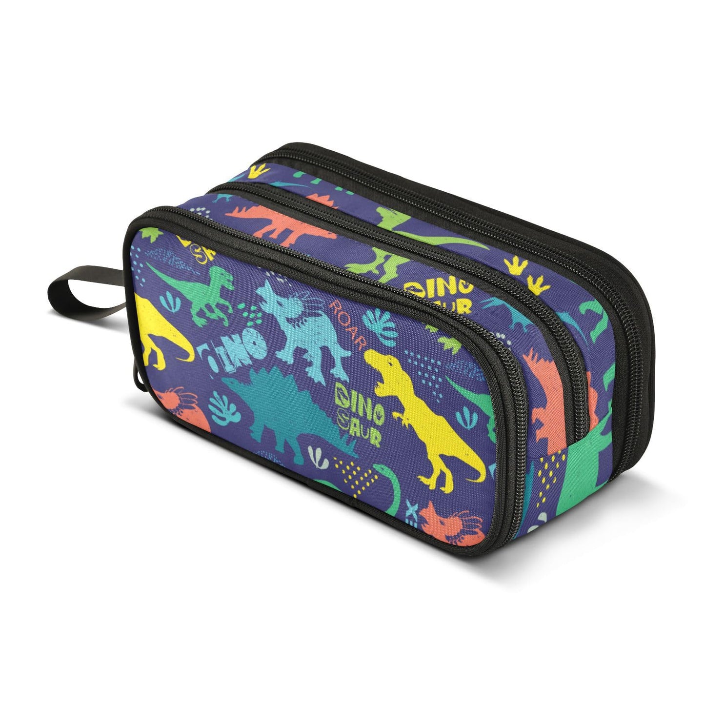 Sletend Pencil Case Dinosaur 3 Compartments Pencil Pouch