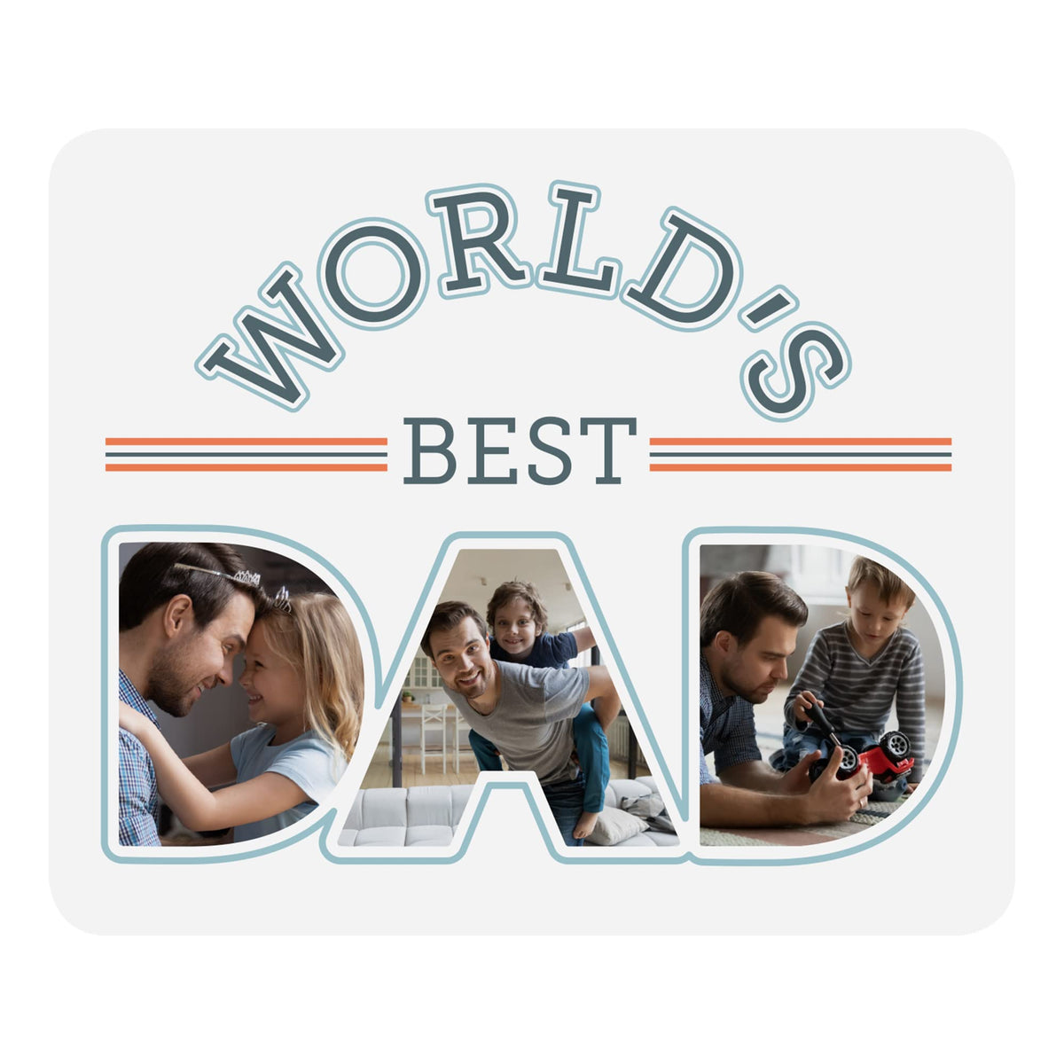 Let's Make Memories Personalized World's Best Dad Photo Mouse Pad - Father's Day - for Dad